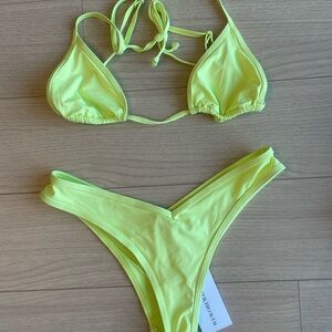 WeWoreWhat Neon Yellow Bikini